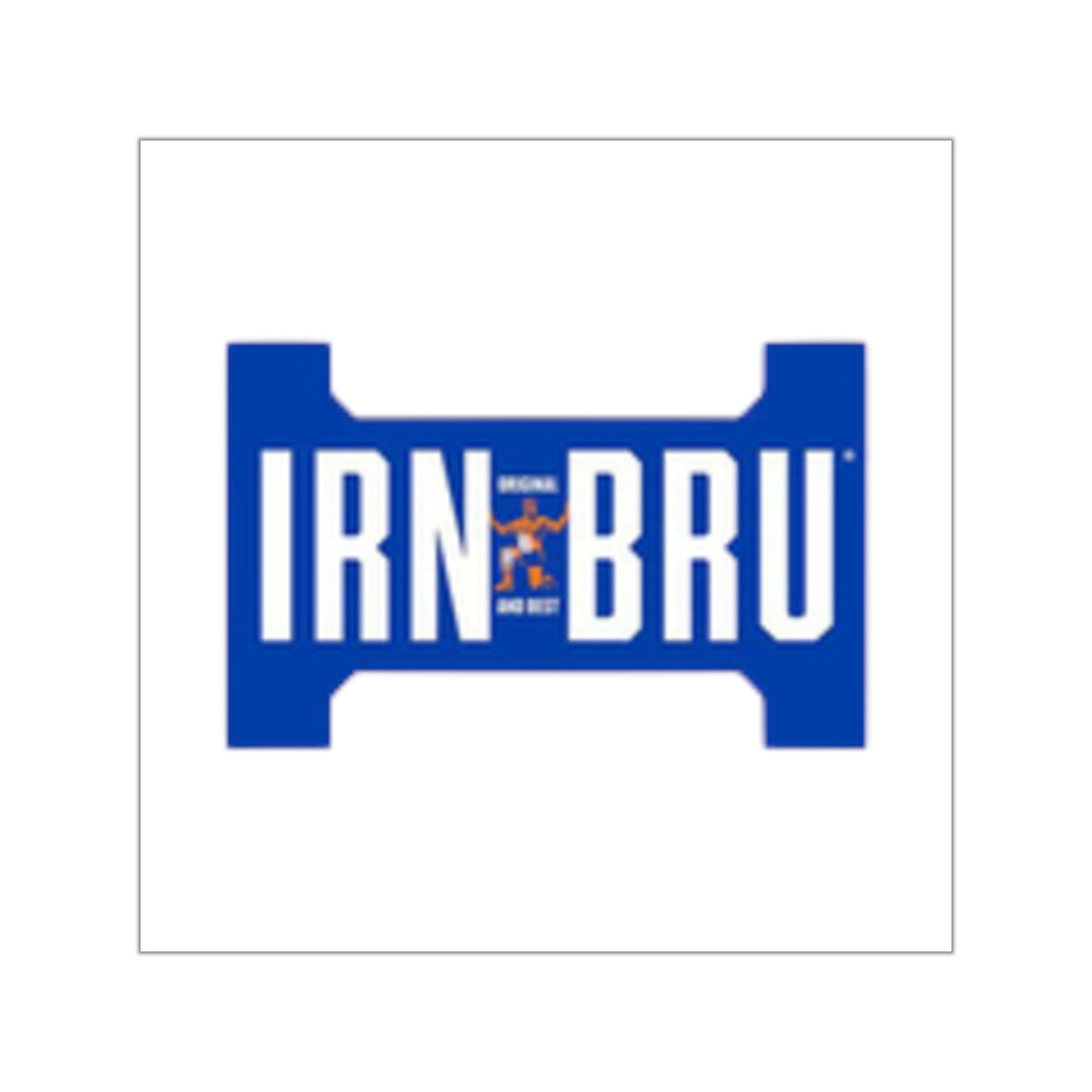 Square Vinyl Stickers featuring IRN-BRU Logo for Personalization, Lapt